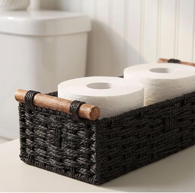 Back of Toilet Basket, Basket for Toilet Tank Top, Narrow Bathroom Organizer - Image 5