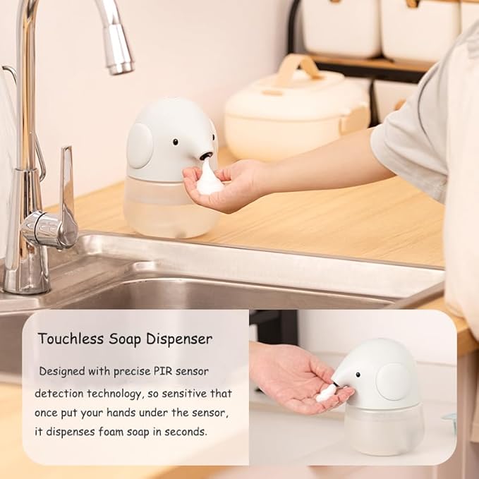 Automatic Soap Dispenser for Kids- Cute Elephant Touchless Foaming Hand Soap - Image 3