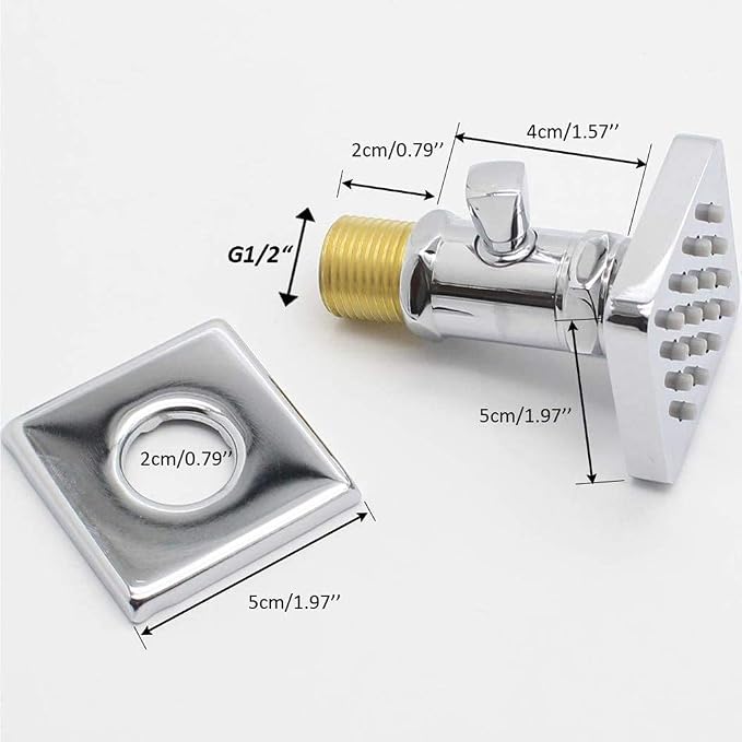 Brass Shower Body Jets with Adjustable Flow, Massage Spa Polished Chrome Square - Image 4