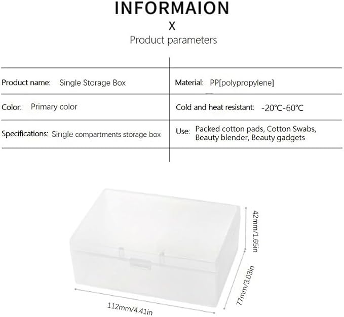 travel transparent cotton pads/swabs large capacity storage box - Image 7