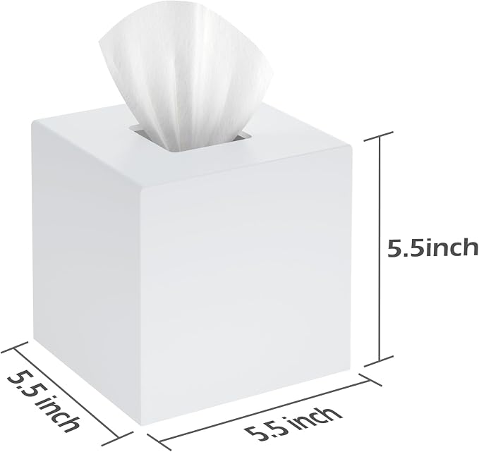 SILUT Tissue Box Cover Square, Acrylic Tissue Holder, Decorative Tissue Box - Image 7