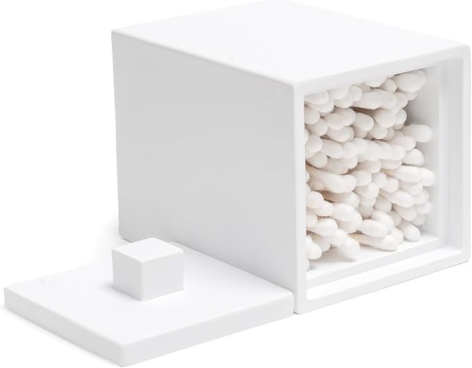 Bathroom Qtip Holder, Resin Cotton Swab Holder - Image 5