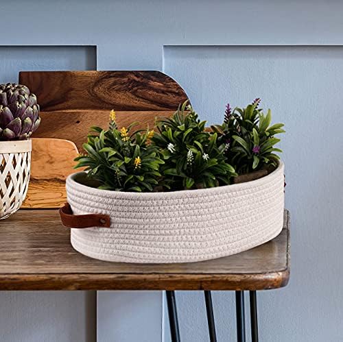 2 Pack Woven Storage Basket for Toilet Tank Top, Farmhouse Home Decor - Image 4