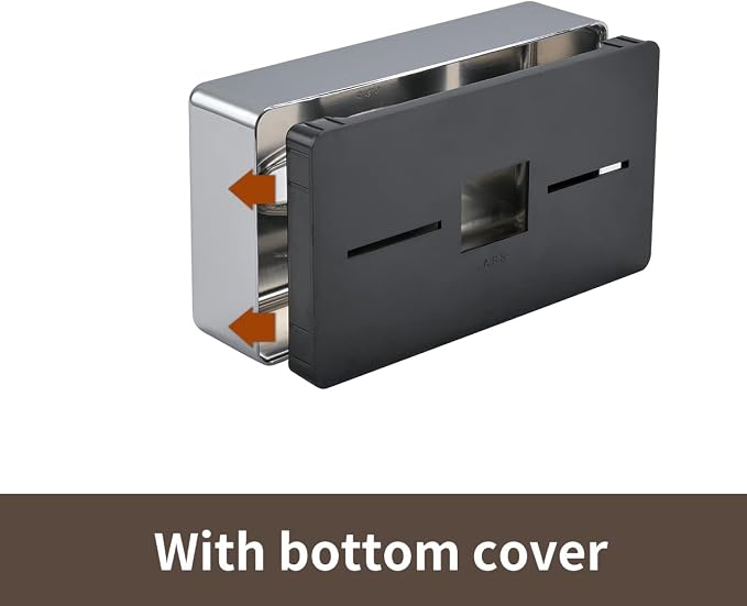 Tissue Box Cover, Rectangular Mirror Wall Mounted Facial Paper Holder Dispenser - Image 4