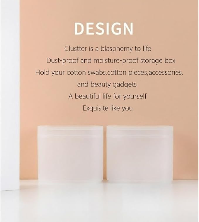 home transparent cotton pads/swabs large capacity storage box - Image 2