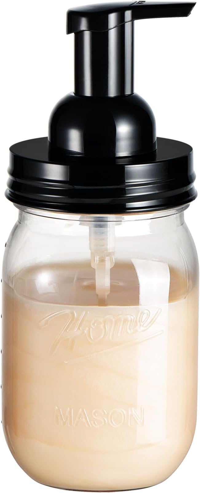 Amolliar Plastic Mason Jar Foaming Soap Dispenser by Amolliar