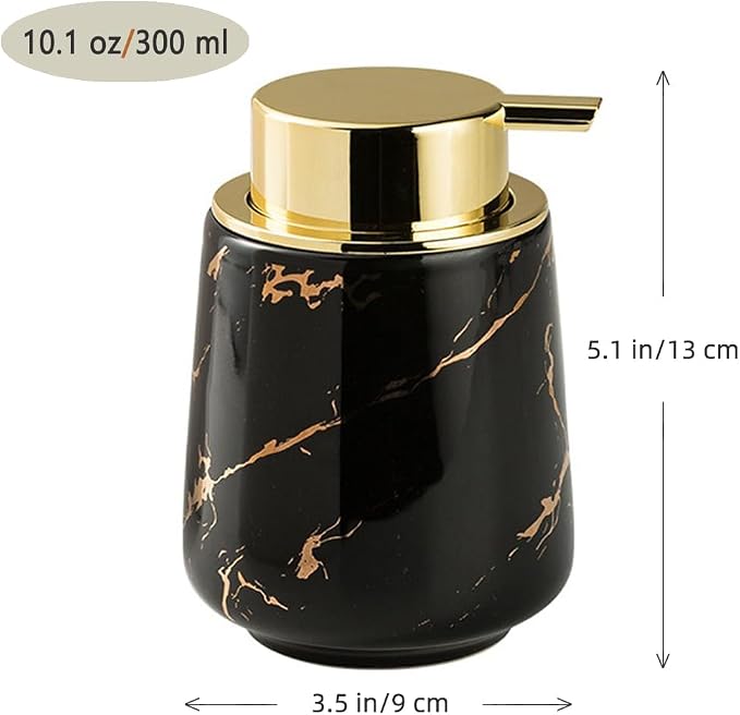 Marble Foam Soap Dispenser for Bathroom, Chic Ceramic Bottle - Image 5