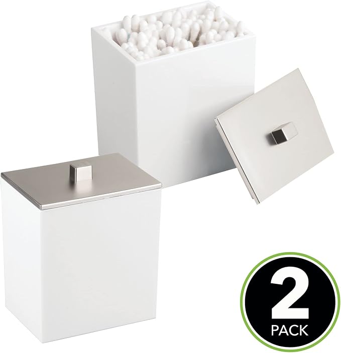 mDesign Plastic Rectangle Apothecary Canister - Image 2