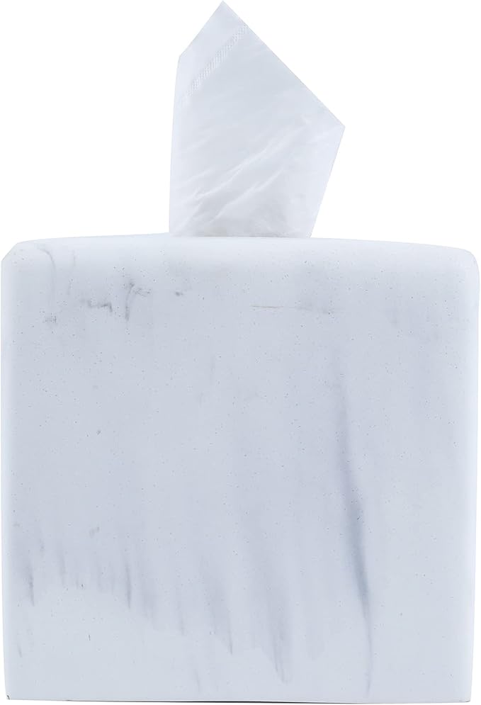 Hymmah Modern Square Tissue Box Cover Holder, Bathroom Accessories Decor Unique by Hymmah