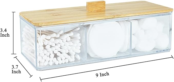 Acrylic Qtip Dispenser with Wood Lid - Image 7