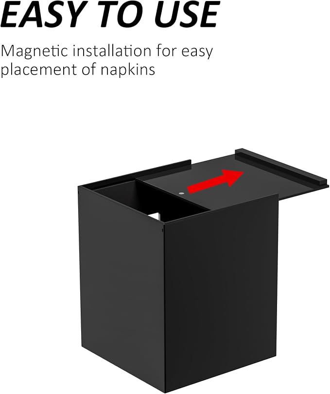 Black Acrylic Tissue Box Cover - Image 4