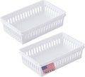 Tribello Plastic Bin Baskets for Organizing, Rectangle 9 x 6 x 2 by Tribello