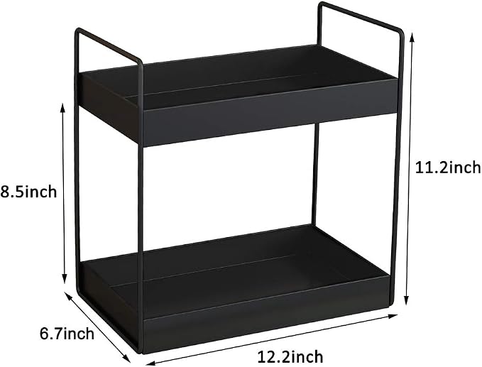 2 Tier Bathroom Counter Organizer, Standing Vanity Organizer Shelf - Image 7