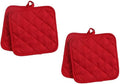 Pack of Four Red Home Store Cotton Pot Holders Reluen by Reluen