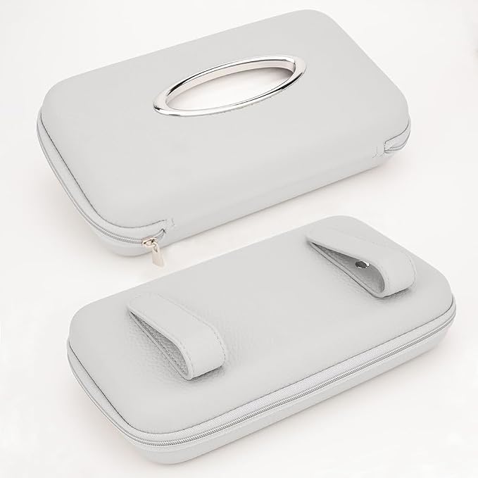 Sun Visor Tissue Holder, Zipper Napkin Holder, PU Leather Backseat Tissue Case - Image 9