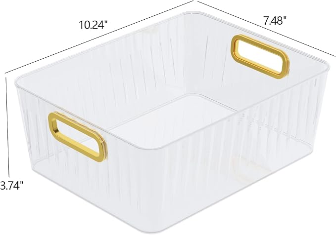 6 Packs Plastic Storage Organizer Bins - Image 2