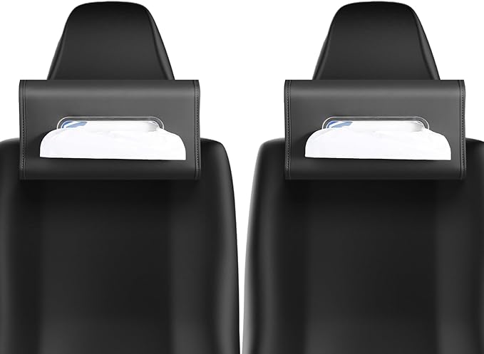 Car Tissue Holder, WHHMK Tissue Box Cover Keep Car Tidy, PU Leather Backseat by WHHMK