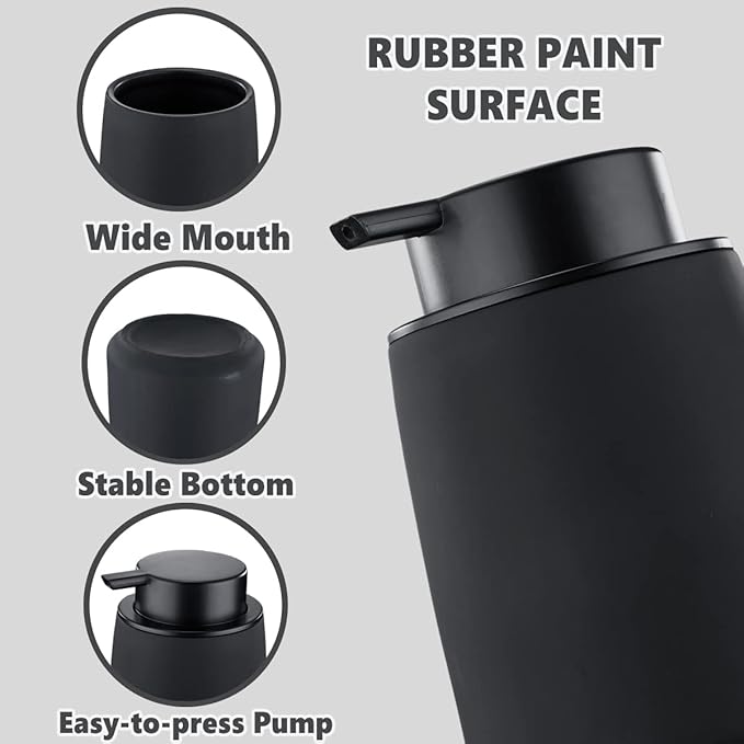 12Oz Black Soap Dispenser - Image 2