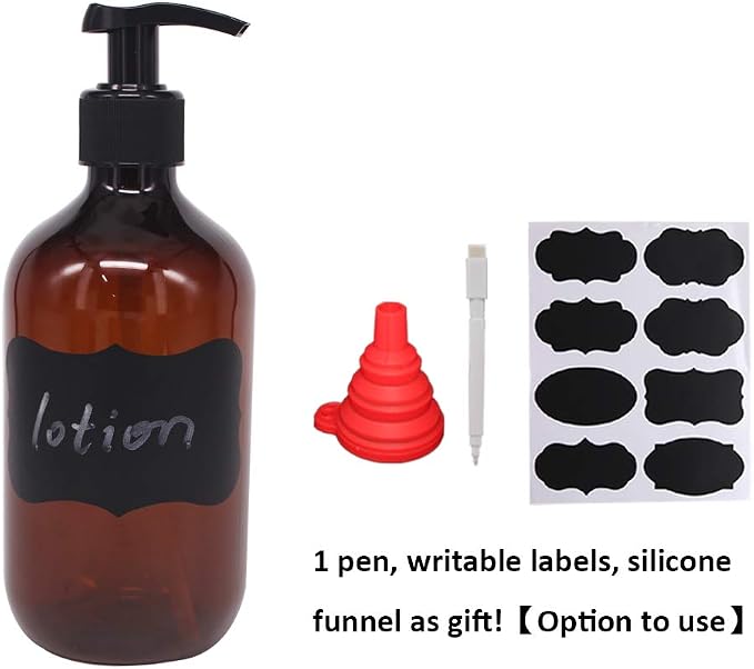 4 Pack 16 OZ Empty Plastic Pump Lotion Bottles - Image 5