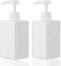 450ml Pump Bottle Dispenser Jansburg 2Pack Refillable Square Plastic Lotion by Jansburg