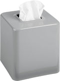 mDesign Metal Square Tissue Box Cover, Modern Facial Paper Holder by mDesign