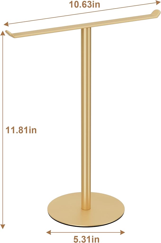 Gold Hand Towel Stand, T-Shape Hand Towel Holder - Image 7