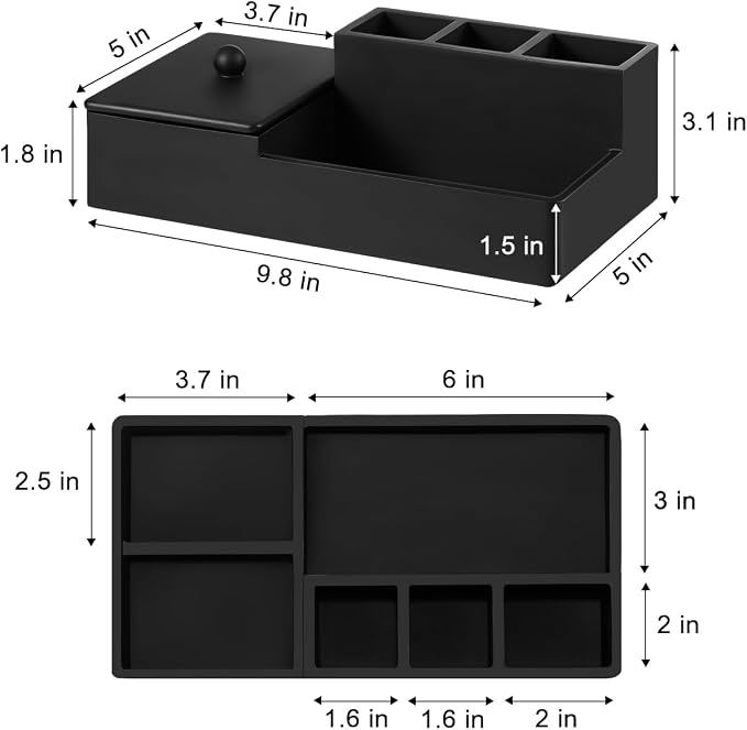 Luxspire Bathroom Counter Organizer, Marble Toothbrush Holder - Image 6