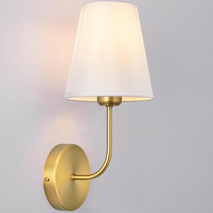 Antique Brass Hardwired Wall Sconce Set of 2 - Image 2