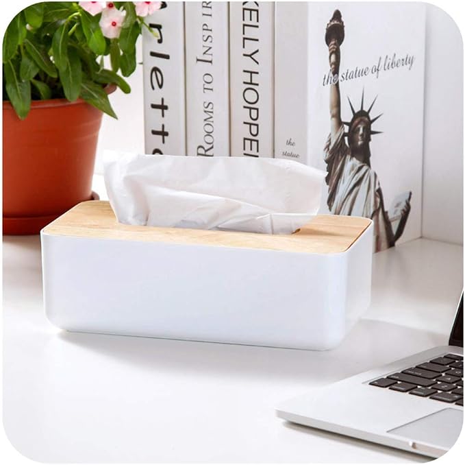 Wood Tissue Box Cover Gloves Box Holder Wooden Rectangular Tissue Box Holder - Image 7