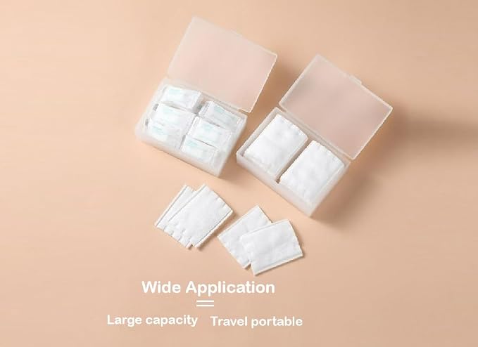 travel transparent cotton pads/swabs large capacity storage box - Image 3