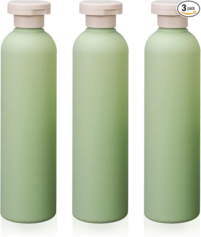 3Pcs 8.8oz Flip Top Squeeze Bottles, Reusable and Refillable Leak Proof Travel by Harewu