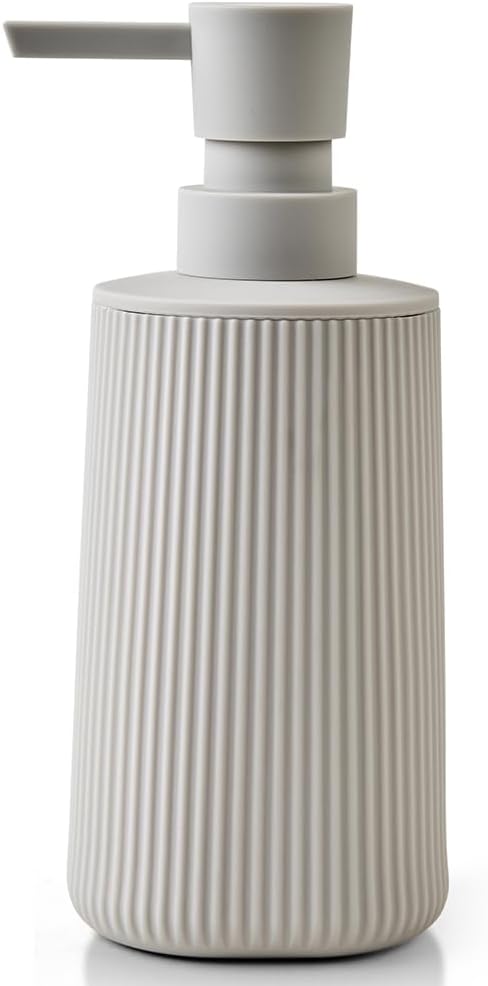 Small Soap Dispenser for Bathroom and Kitchen, Modern Farmhouse Striped Style by KellyHome