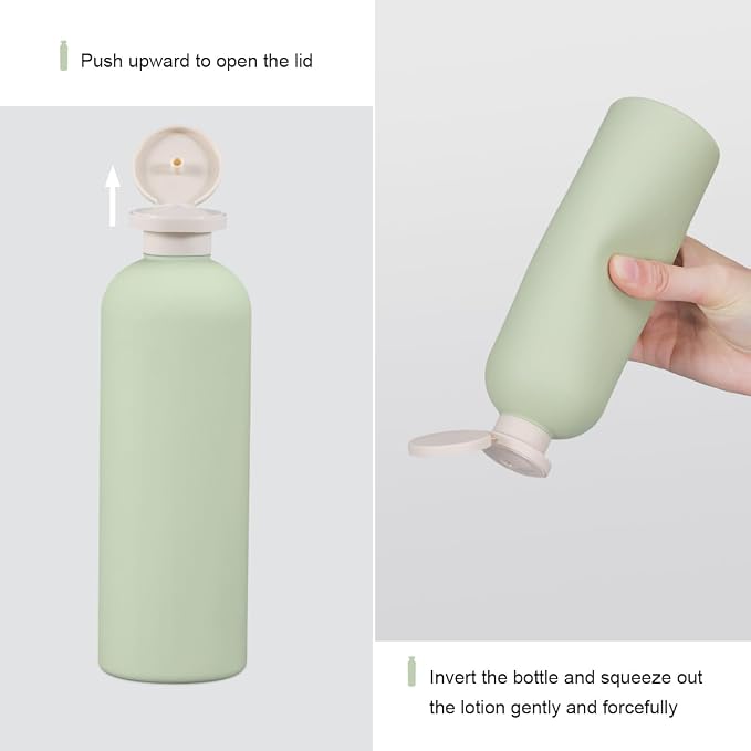 Travel Shampoo Bottle, Empty Plastic Squeeze Bottles 13.5oz - Image 6