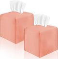 2 Pack, VIVIDLY Tissue Box Cover Holder, Square Modern PU Leather Tissue Box by VIVIDLY