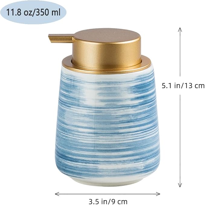 Modern Striped Style Gold Soap Dispenser - Image 7