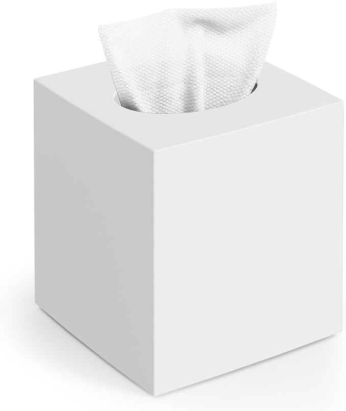 Tissue Box Cover, Square Modern Facial Acrylic Tissue Holder Napkin Dispenser by Chintu