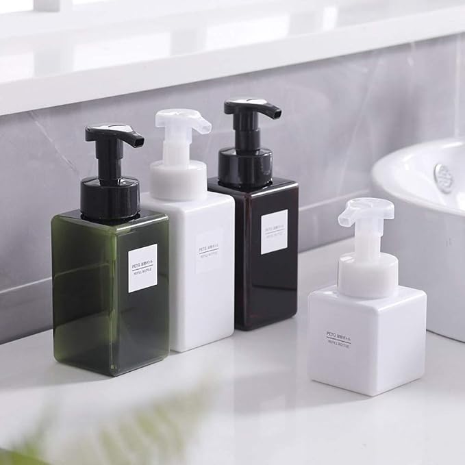 UUJOLY Foaming Soap Dispenser, 450ml Refillable Pump Bottle Plastic - Image 7