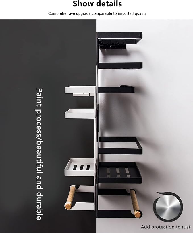 Multi-Layer Magnet Rack, Refrigerator Racks Bathroom Countertop Storage Shelf - Image 2