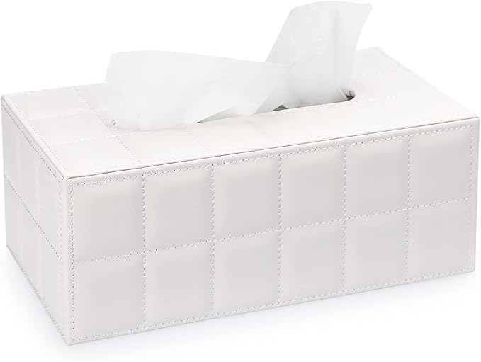 Sumnacon Rectangular Leather Tissue Box Cover by Sumnacon