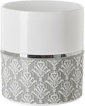 Creative Scents Mirror Damask Small Bathroom Trash Can 1.58 Gal / 6L by CreativeScents