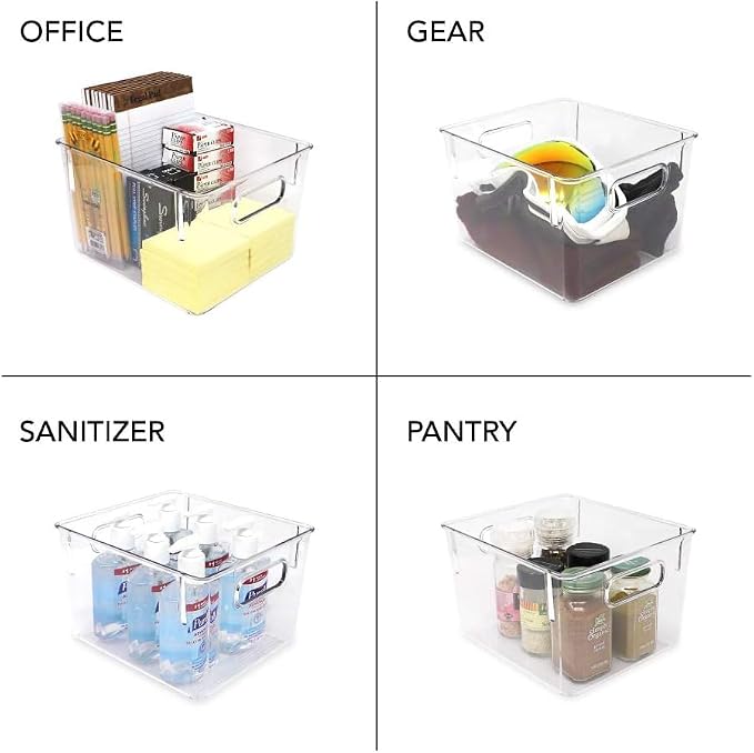 4-Pack Clear Plastic Storage Bins - Image 7