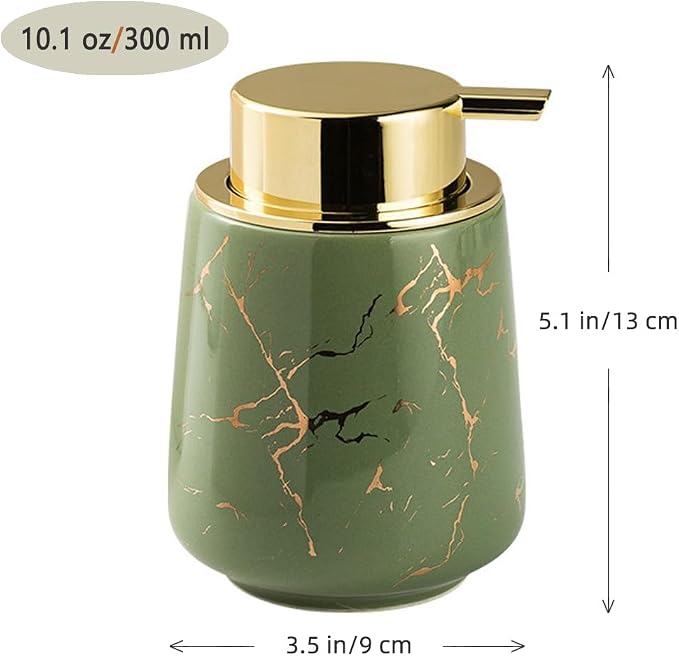 Marble Foam Soap Dispenser for Bathroom, Chic Ceramic Bottle - Image 6