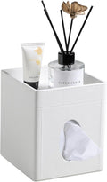 Tissue Box Cover, PU Leather Square Tissue Box Holder by Cretkhp