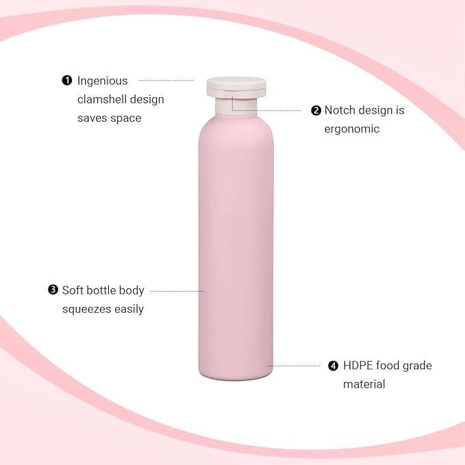 Travel Shampoo Bottle, Empty Plastic Squeeze Bottles 8.8oz - Image 6