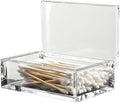 Sizikato Clear Acrylic Q-Tip Holder Bathroom Cotton Swab Dispenser. by Sizikato