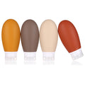 Leak Proof Silicone Travel Bottles, 4 Pack 3.4oz Liquid Squeezable Refillable by LIYUABU