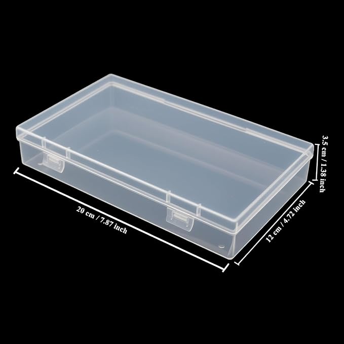 4 Pack Rectangular Clear Plastic Storage Containers Box - Image 2