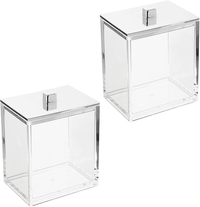 mDesign Plastic Rectangle Apothecary Canister - Image 9