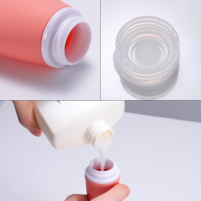 Leak Proof Silicone Travel Bottles, 4 Pack 2oz Liquid Squeezable Refillable - Image 5