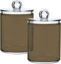 Tan Qtip Holder Organizer Dispenser Cotton Swabs Cans Plastic Jars by SHJI